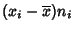 $(x_i-\overline{x})n_i$