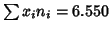 $\sum x_i n_i=6.550$