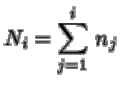 $\displaystyle
N_i = \sum_{j=1}^i \, n_j$